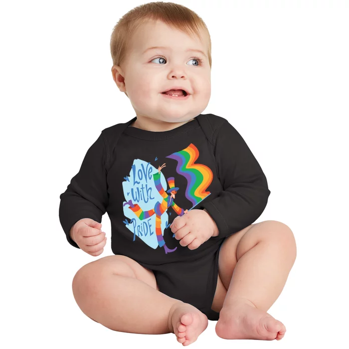 Happy Love With Pride Baby Long Sleeve Bodysuit