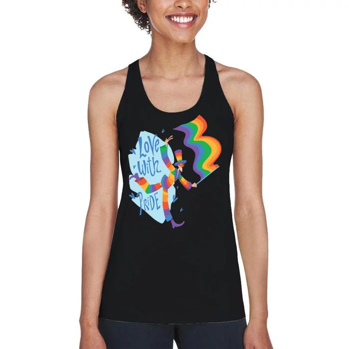 Happy Love With Pride Women's Racerback Tank