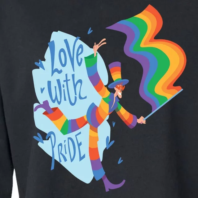 Happy Love With Pride Cropped Pullover Crew