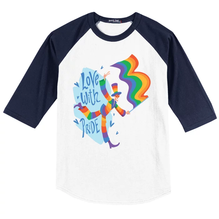 Happy Love With Pride Baseball Sleeve Shirt