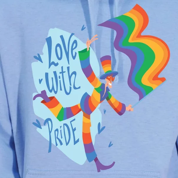 Happy Love With Pride Unisex Surf Hoodie