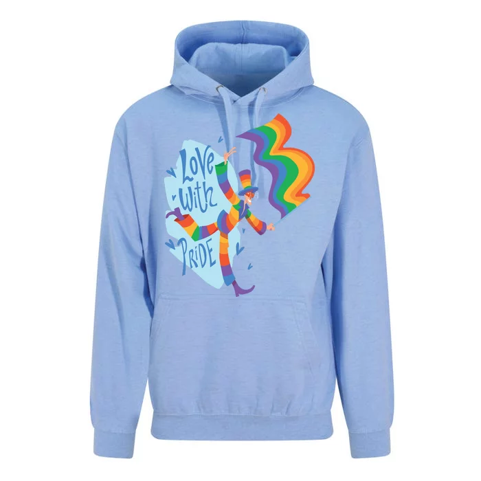 Happy Love With Pride Unisex Surf Hoodie