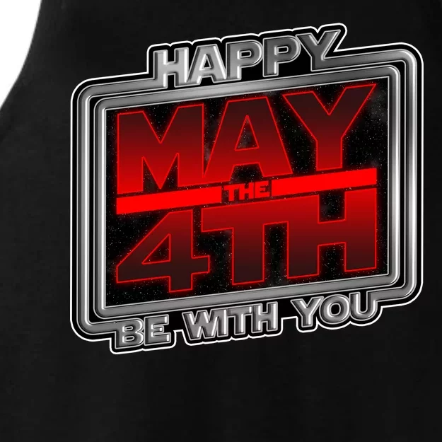 Happy May the 4th Be With You Ladies Tri-Blend Wicking Tank