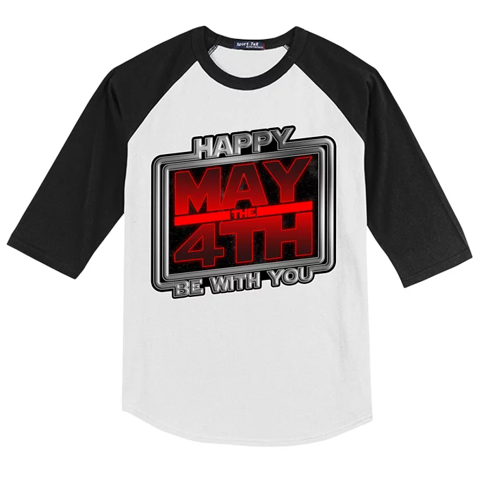 Happy May the 4th Be With You Kids Colorblock Raglan Jersey