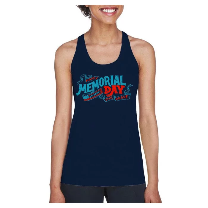 Happy Memorial Day Women's Racerback Tank