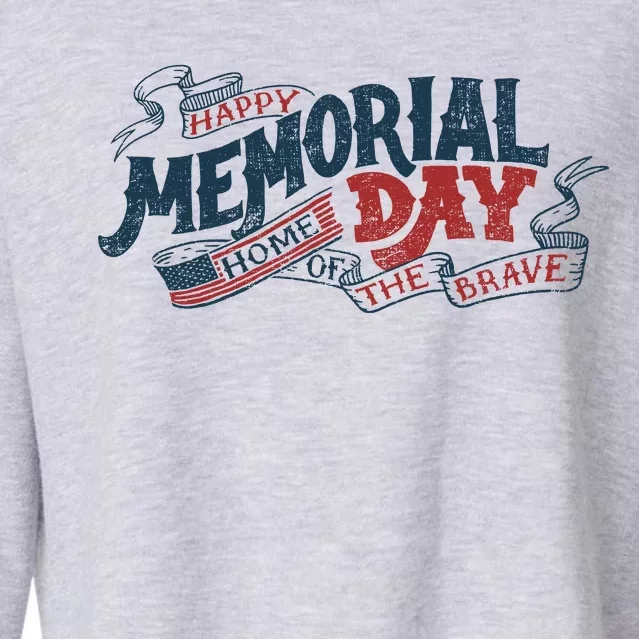 Happy Memorial Day Cropped Pullover Crew