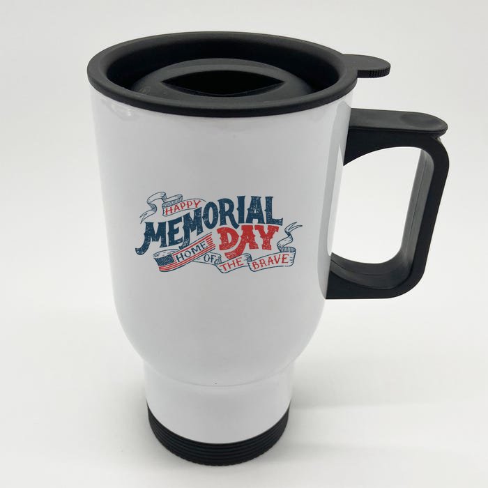 Happy Memorial Day Front & Back Stainless Steel Travel Mug