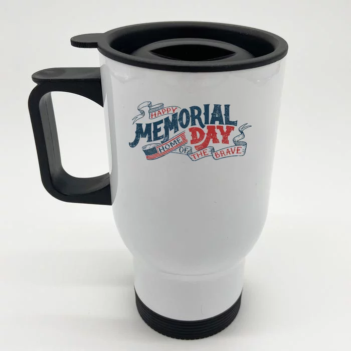 Happy Memorial Day Front & Back Stainless Steel Travel Mug