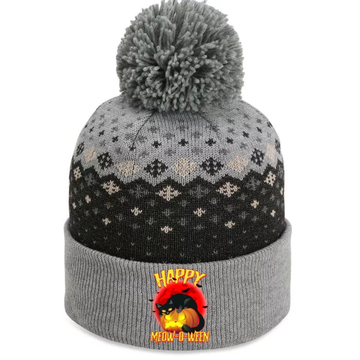 Happy Meow-O-Ween The Baniff Cuffed Pom Beanie