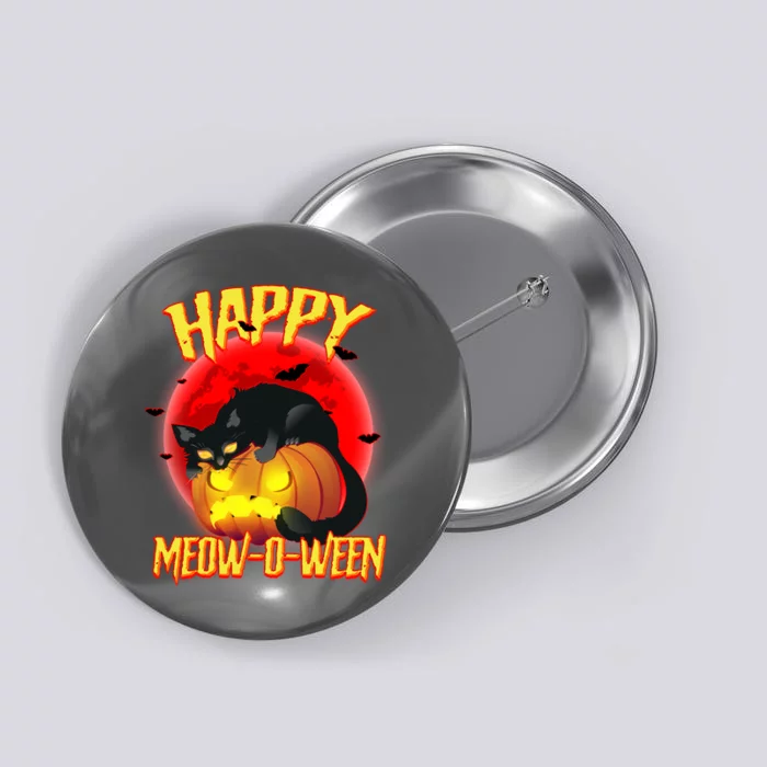 Happy Meow-O-Ween Button