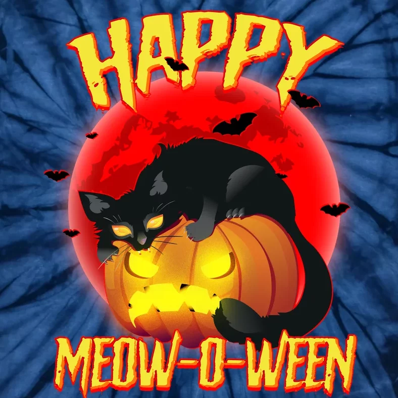 Happy Meow-O-Ween Tie-Dye T-Shirt