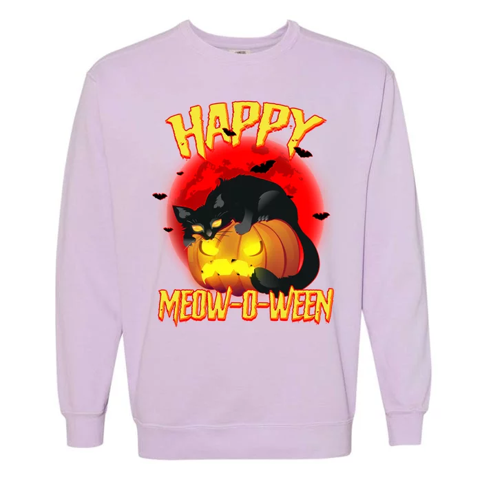 Happy Meow-O-Ween Garment-Dyed Sweatshirt