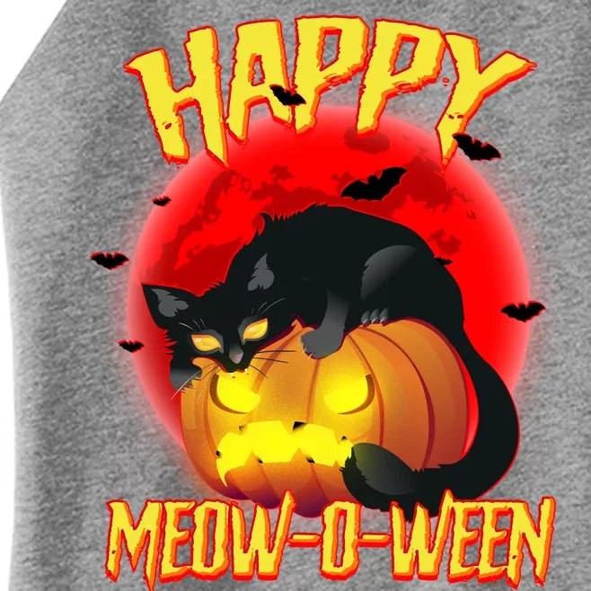 Happy Meow-O-Ween Women’s Perfect Tri Rocker Tank