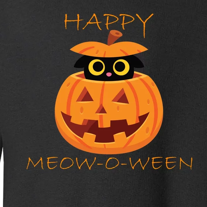 Happy Meow-O-Ween Halloween Toddler Sweatshirt