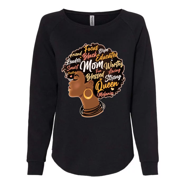 Happy Mother’s Day Mom Queen African American Womens California Wash Sweatshirt