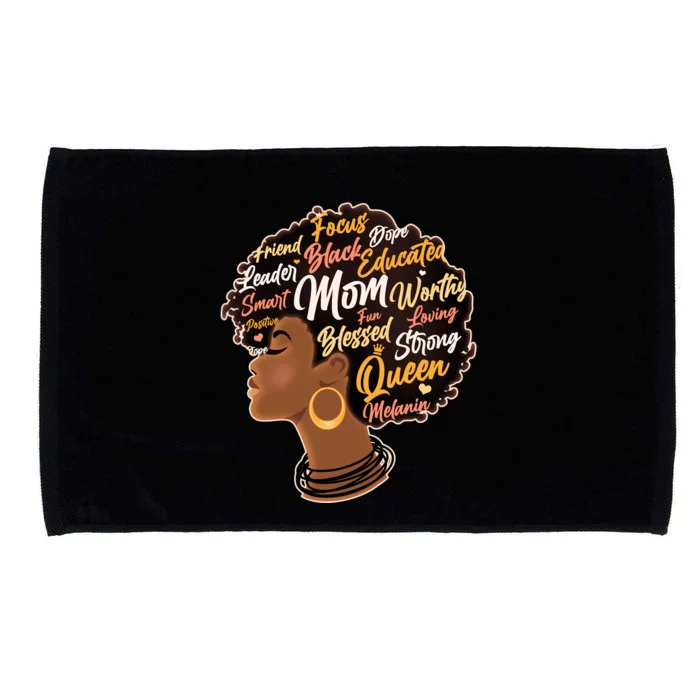 Happy Mother’s Day Mom Queen African American Microfiber Hand Towel