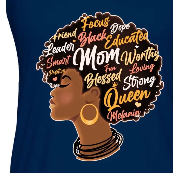 Happy Mother’s Day Mom Queen African American Ladies Essential Flowy Tank