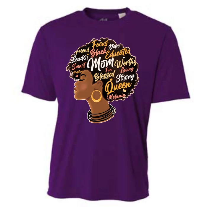 Happy Mother’s Day Mom Queen African American Cooling Performance Crew T-Shirt