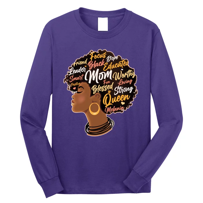 Happy Mother’s Day Mom Queen African American Long Sleeve Shirt