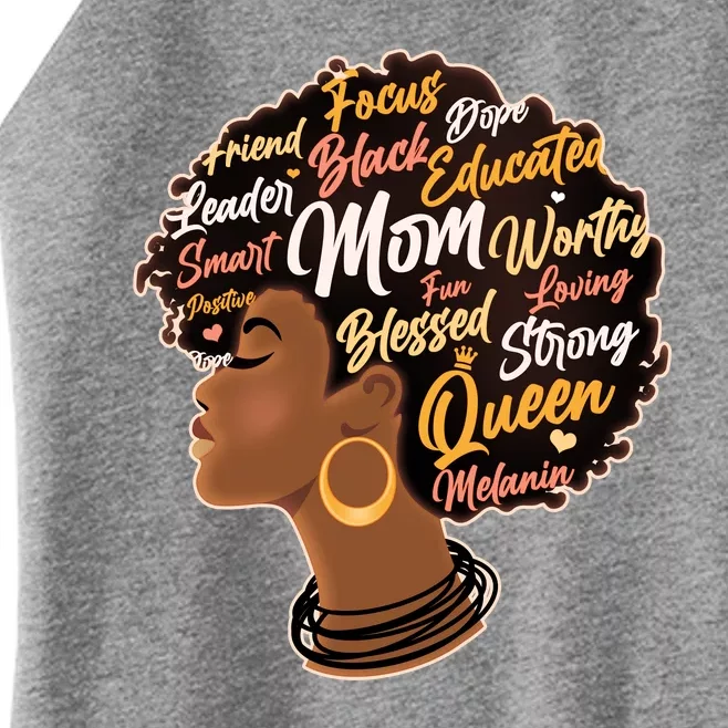 Happy Mother’s Day Mom Queen African American Women’s Perfect Tri Rocker Tank