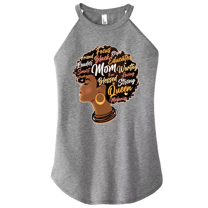 Happy Mother’s Day Mom Queen African American Women’s Perfect Tri Rocker Tank