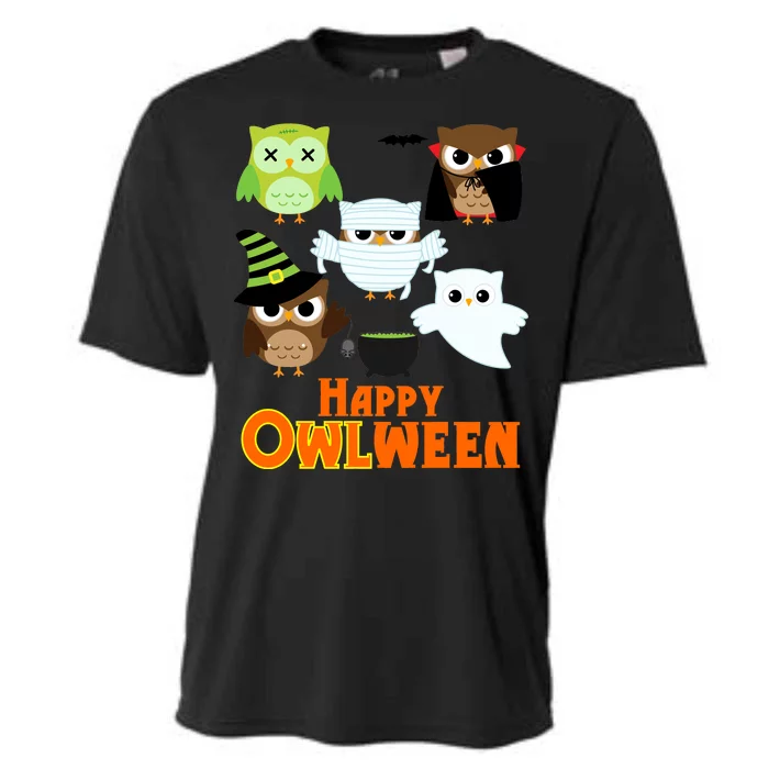 Happy OWLween Halloween Cute Cooling Performance Crew T-Shirt