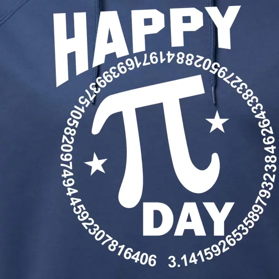 Happy Pi Day Numbers Performance Fleece Hoodie