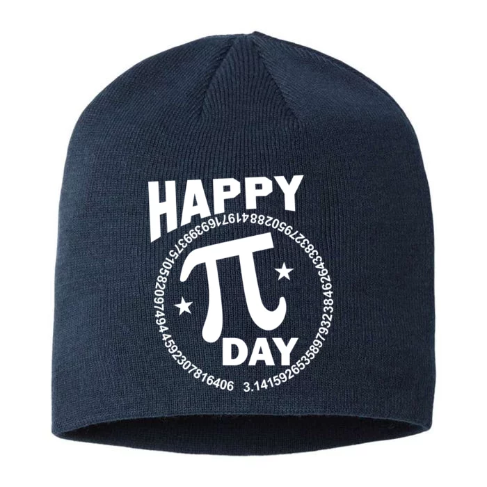 Happy Pi Day Numbers 8 1/2in Sustainable Knit Beanie