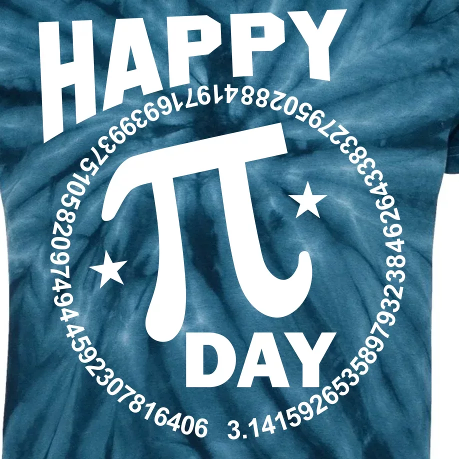 Happy Pi Day Numbers Kids Tie-Dye T-Shirt