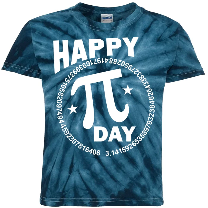 Happy Pi Day Numbers Kids Tie-Dye T-Shirt