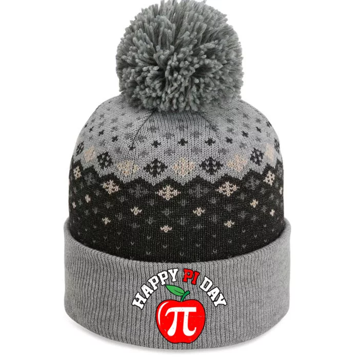 Happy Pi Day Teachers Apple The Baniff Cuffed Pom Beanie