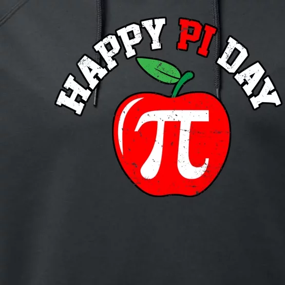 Happy Pi Day Teachers Apple Performance Fleece Hoodie