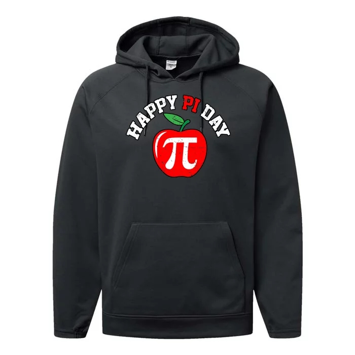 Happy Pi Day Teachers Apple Performance Fleece Hoodie