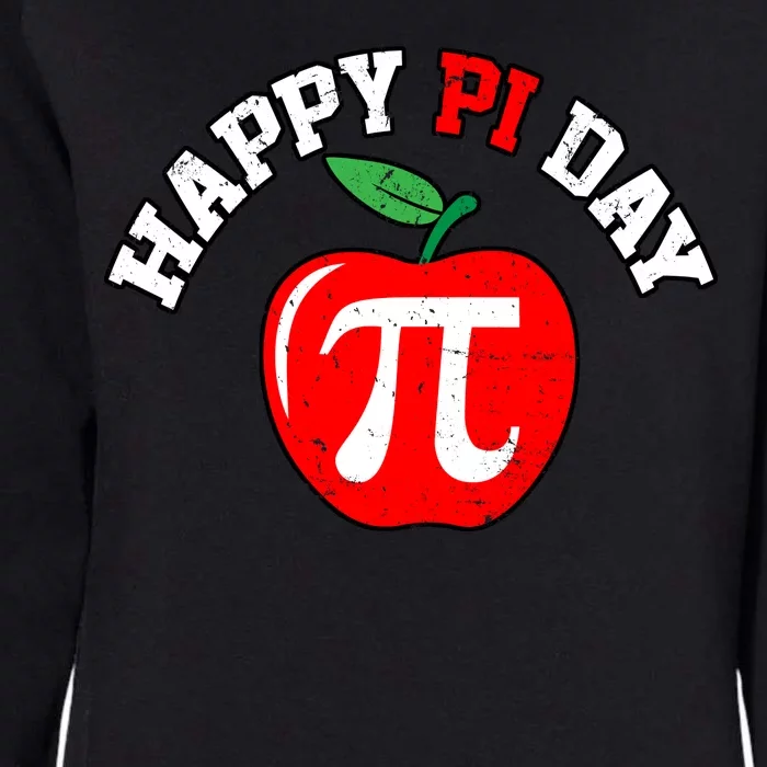 Happy Pi Day Teachers Apple Womens California Wash Sweatshirt