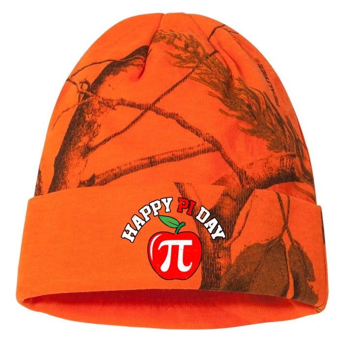 Happy Pi Day Teachers Apple Kati - 12in Camo Beanie