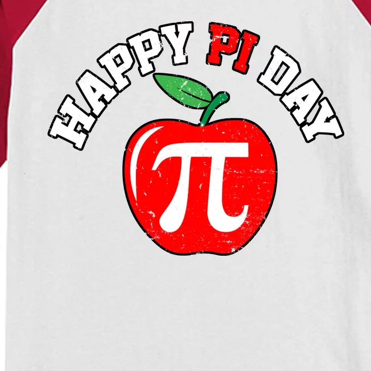 Happy Pi Day Teachers Apple Kids Colorblock Raglan Jersey