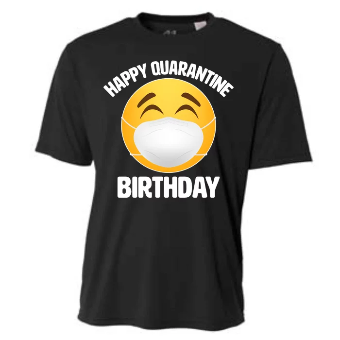 Happy Quarantine Birthday Smiley Emoji Cooling Performance Crew T-Shirt