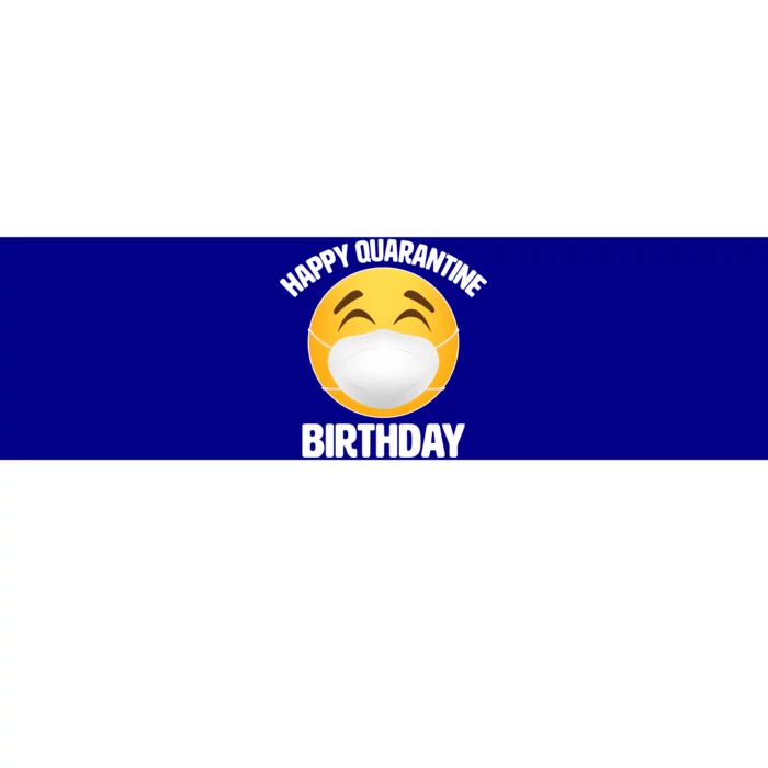 Happy Quarantine Birthday Smiley Emoji Bumper Sticker