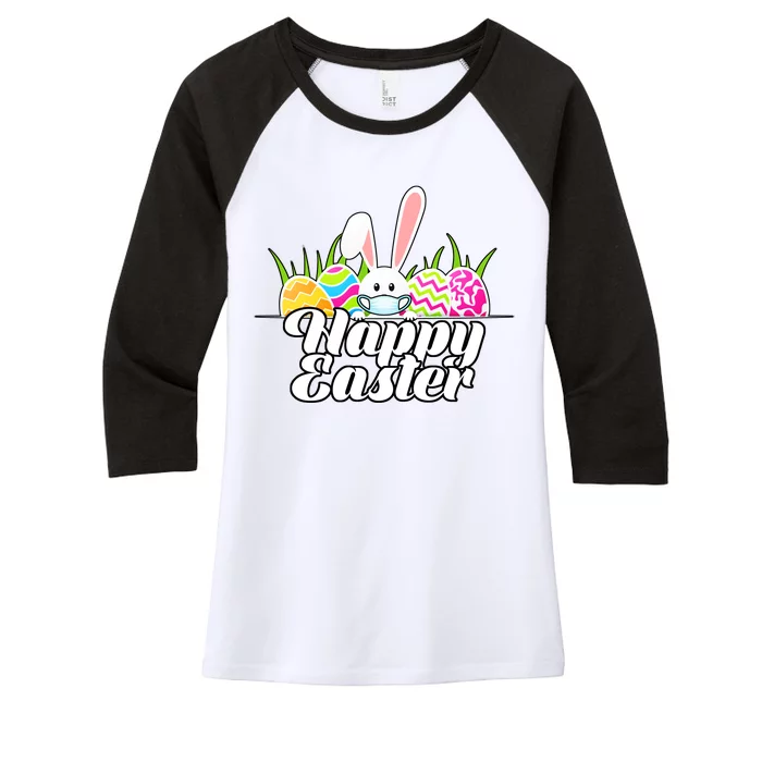 Happy Quarantine Easter Women's Tri-Blend 3/4-Sleeve Raglan Shirt