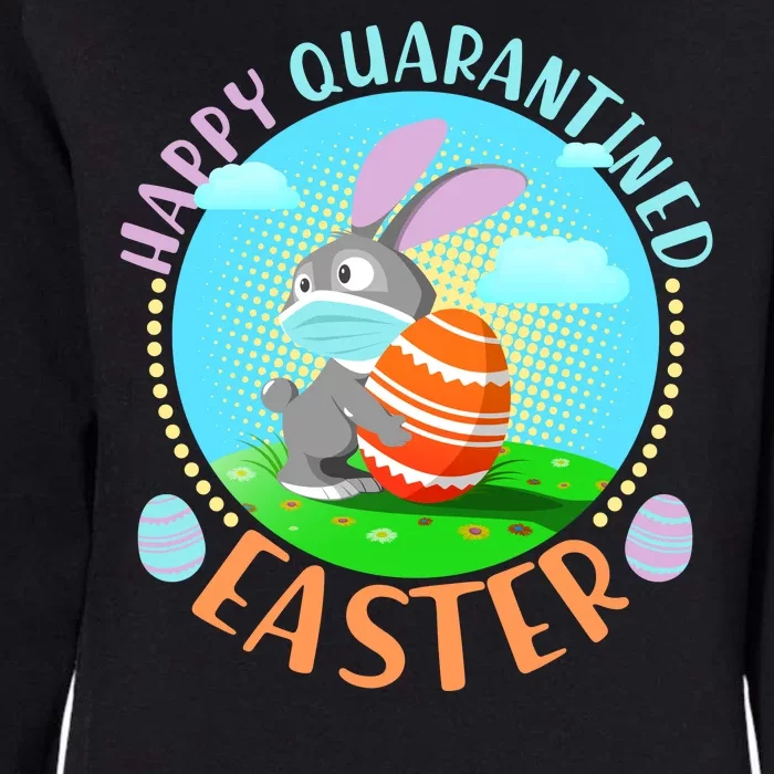 Happy Quarantined Easter Bunny With Mask And Egg Womens California Wash Sweatshirt