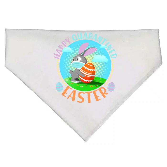 Happy Quarantined Easter Bunny With Mask And Egg USA-Made Doggie Bandana