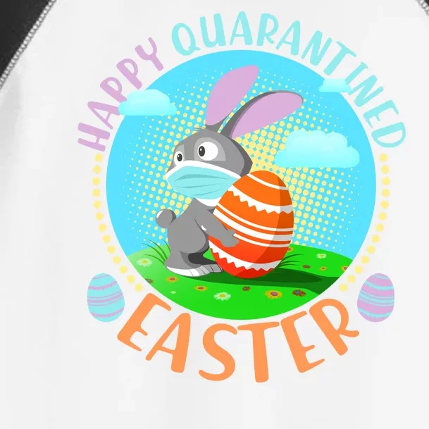 Happy Quarantined Easter Bunny With Mask And Egg Toddler Fine Jersey T-Shirt