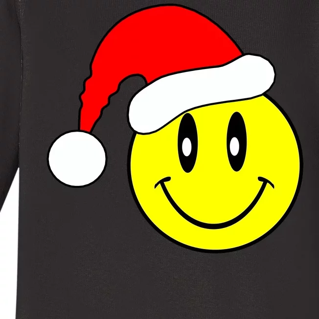 Happy Santa Smile Face Baby Long Sleeve Bodysuit