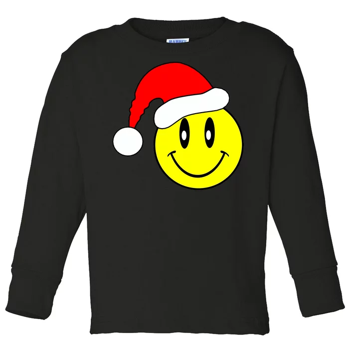 Happy Santa Smile Face Toddler Long Sleeve Shirt