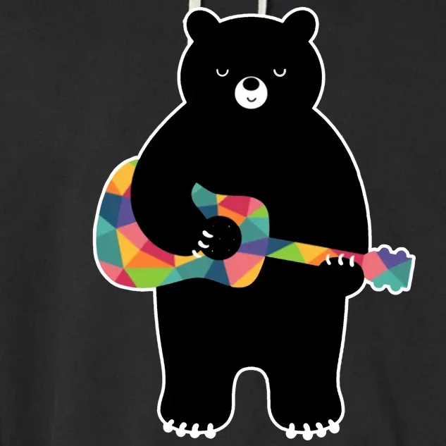 Happy Song Bear Guitar Garment-Dyed Fleece Hoodie