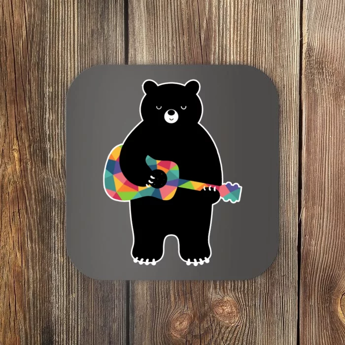 Happy Song Bear Guitar Coaster