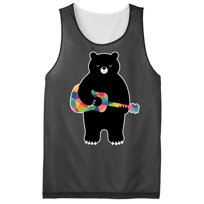 Happy Song Bear Guitar Mesh Reversible Basketball Jersey Tank