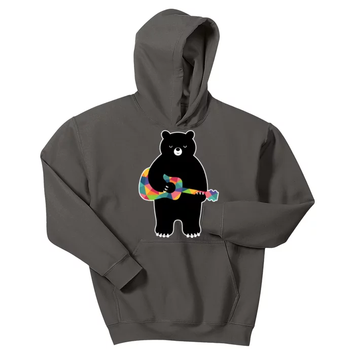 Happy Song Bear Guitar Kids Hoodie