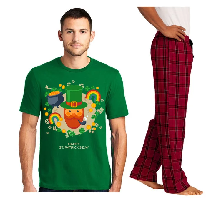 Happy St. Patrack's Day Leprechaun Smoking Pipe Pajama Set