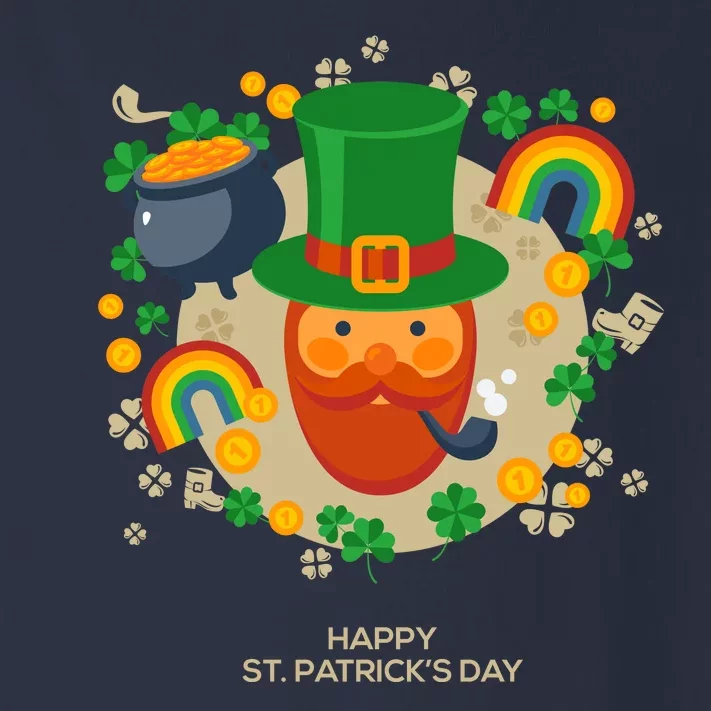 Happy St. Patrack's Day Leprechaun Smoking Pipe Toddler Long Sleeve Shirt